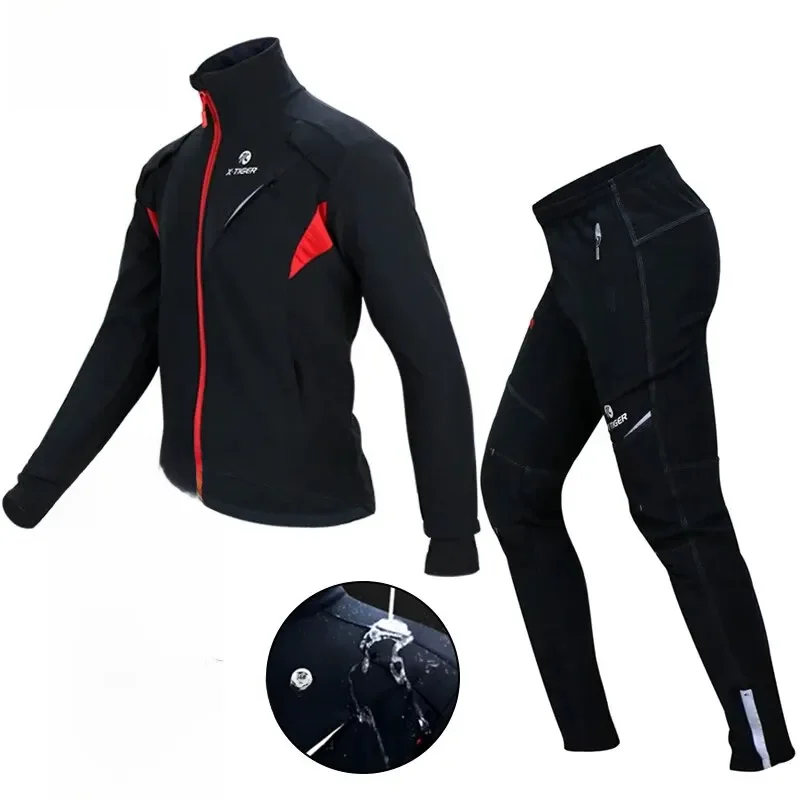 AliExpress X-TIGER Cycling Jersey Winter Thermal Fleece Men's Bicycles Clothing Windproof Bicycle Reflective Biking Jacket Sportswear