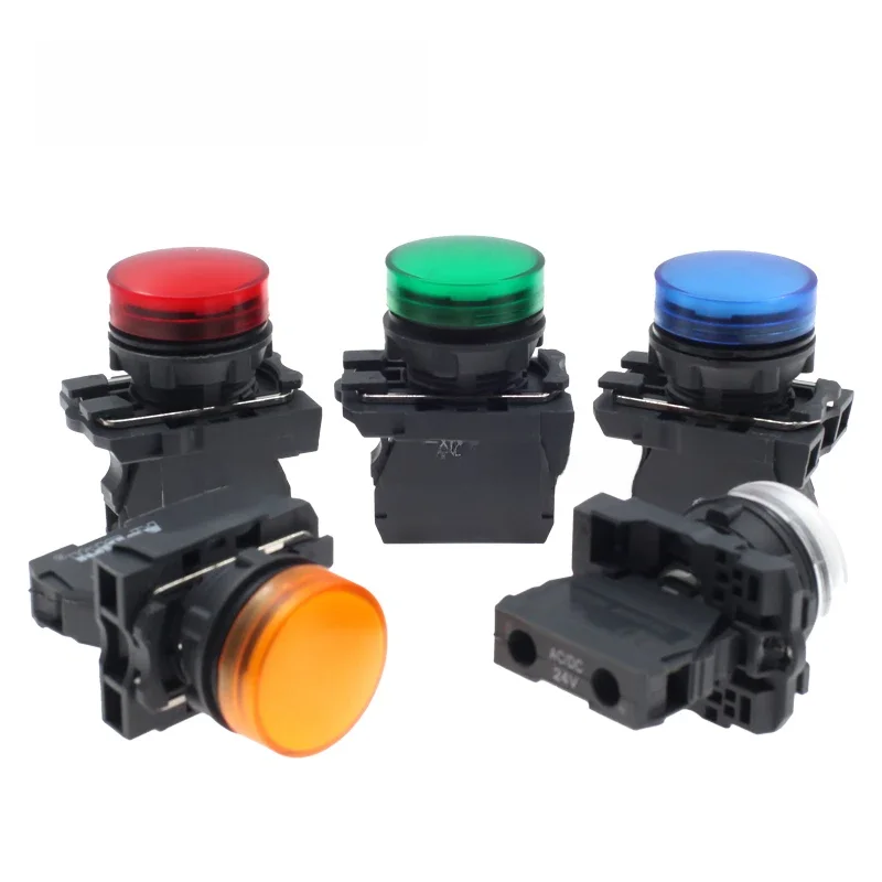 APDIQI 1 pièces NB5 BVM BVB 22mm 12V 24V 220V 380V montage sur panneau haute luminosité indicateur d'alimentation LED lampe de signalisation pilote rouge vert