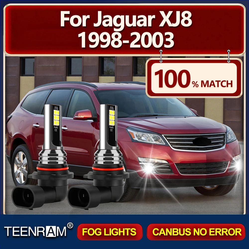 2Pcs Super Bright 9005 HB3 Car Lights 20000LM Auto Fog Lamps 12V Plug And Play For Jaguar XJ8 1998 1999 2000 2001 2002 2003