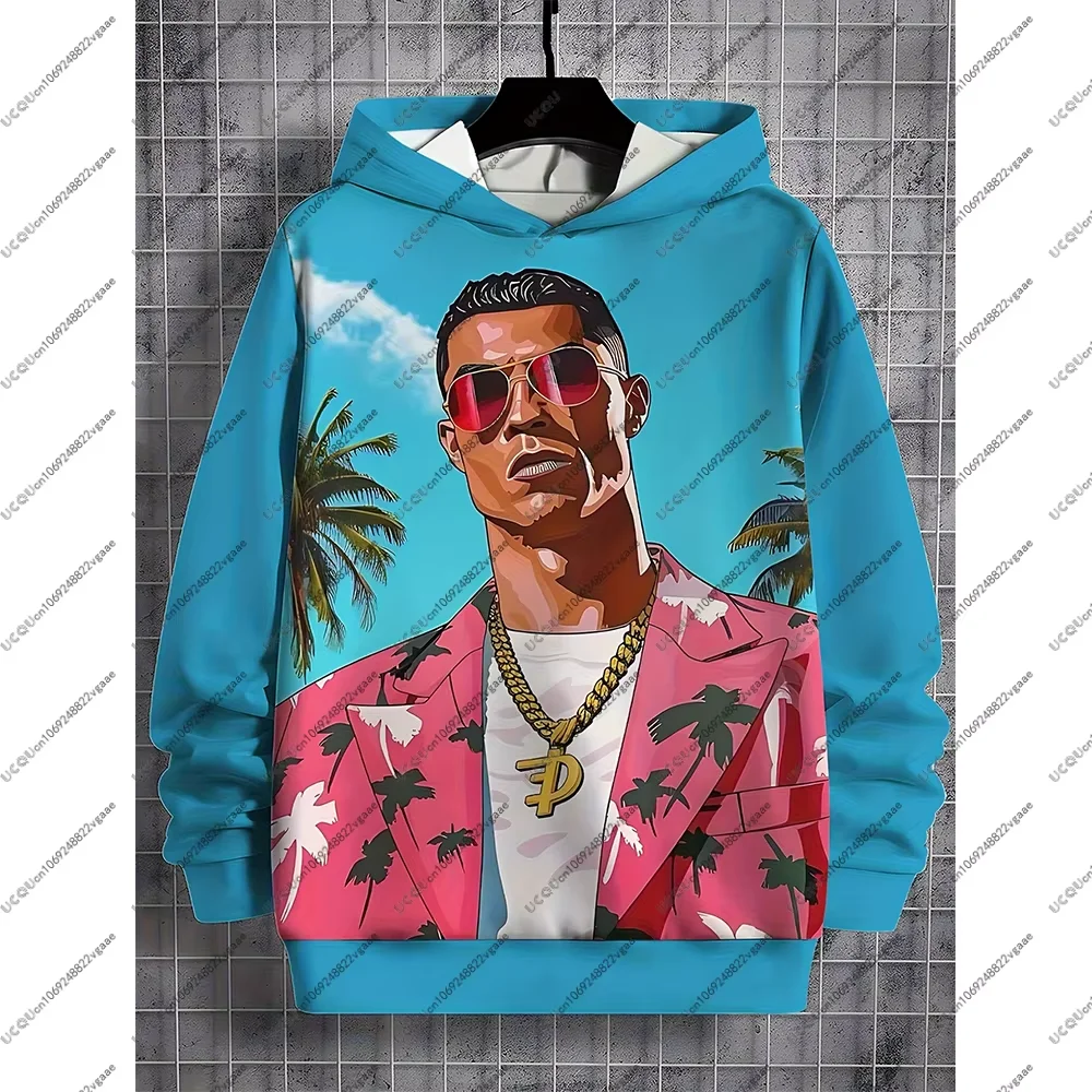 フットボールTシャツ メンズ ロナウド スウェットシャツ ポルトガル 秋 ハワイアンビーチ サッカー カジュアル ボーイズ パーカー ギフト トップス Tシャツ 旅行服