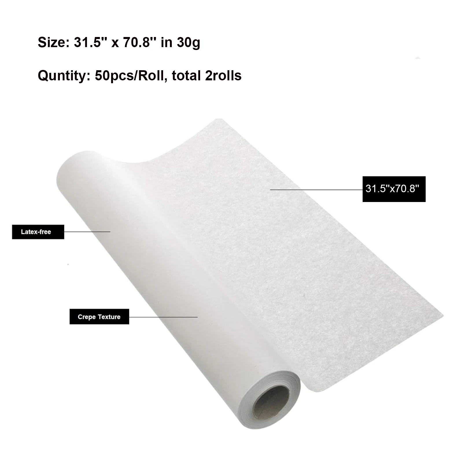 Disposable Exam Table Paper Roll, 31.5