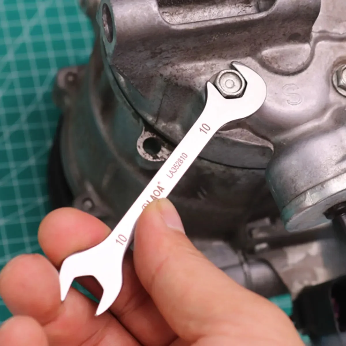 LAOA mini thin double open-end wrench stainless steel dual-purpose wrench auto repair household set of tools