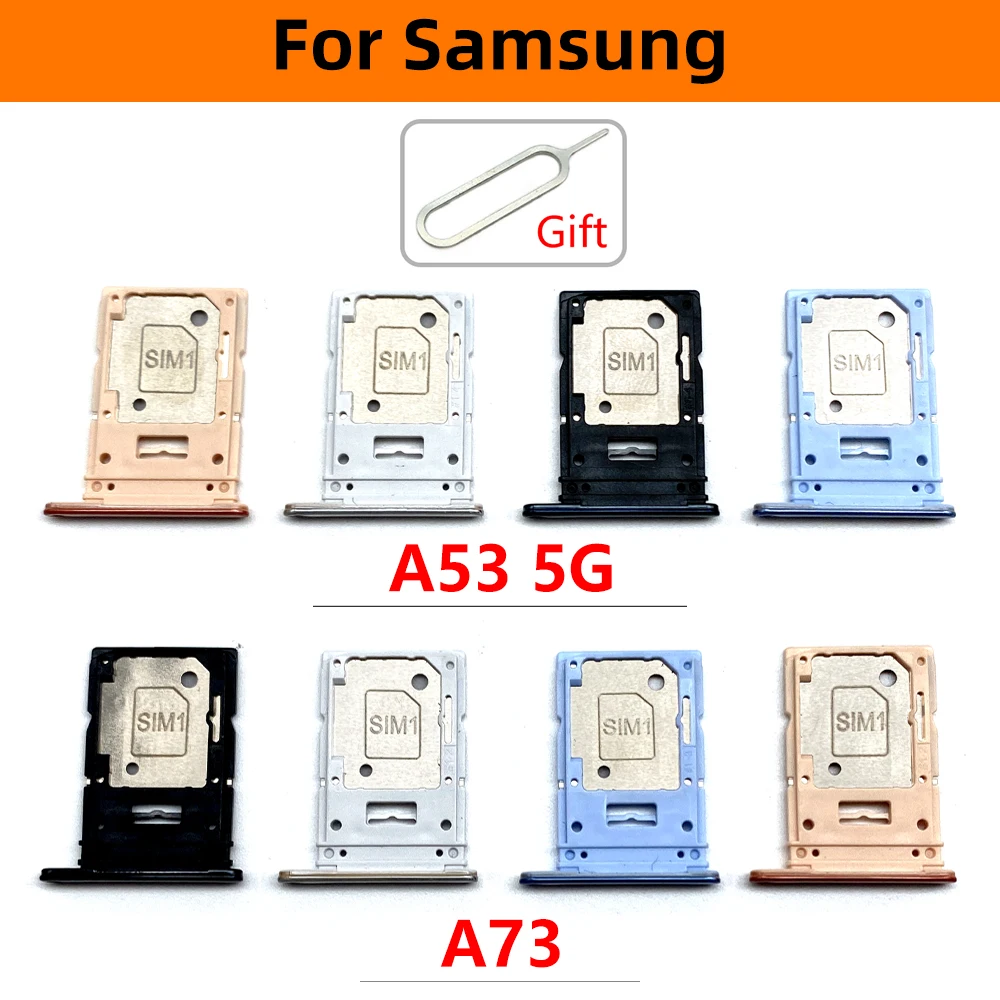 10Pcs/Lot, New For Samsung A23 A33 A53 A73 5G Micro Nano SIM Card Holder Tray Slot Holder Adapter Socket