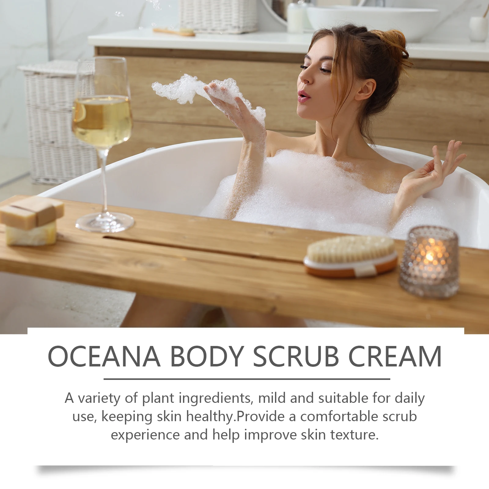 Oceaura 120g gommage corporel tamarind mélange herbes hydrater nettoyer la saleté nourrir toute la peau parfum durable gommage exfoliant corporel