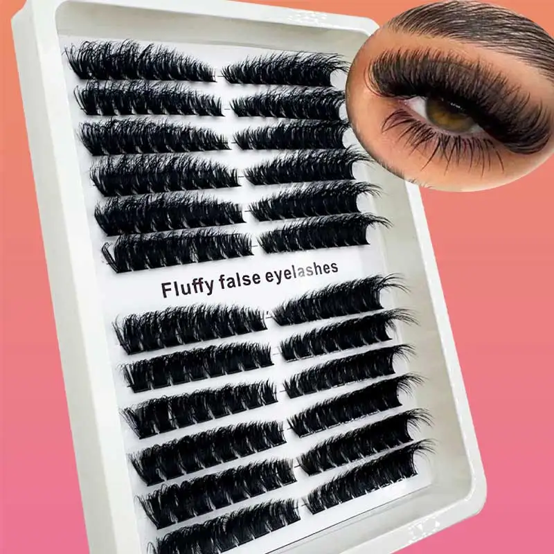 مجموعة رموش رقيق 12 صفًا DD 5D، أطوال مختلطة 10-18 مم، مراوح فيوجن ساخنة مخملية، خفيفة الوزن، مقطوعة مسبقًا لسهولة الرموش بنفسك #1