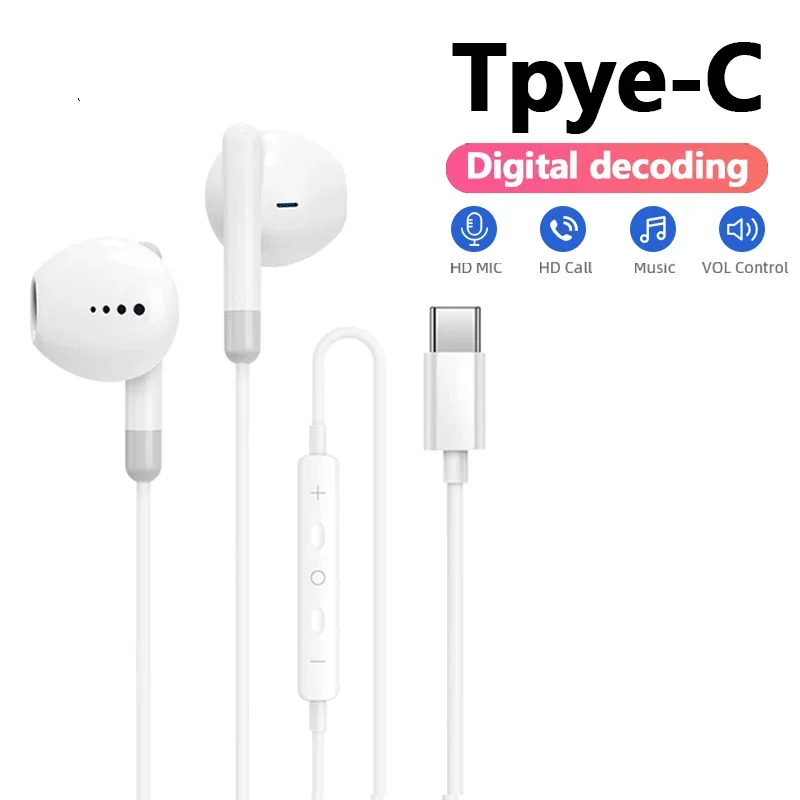 In Ear Earphones For Apple iPhone 17 16 15  14 13 12 11 Stereo Sound Wired Earbud Bluetooth-compatible Headset 3.5mm For phone
