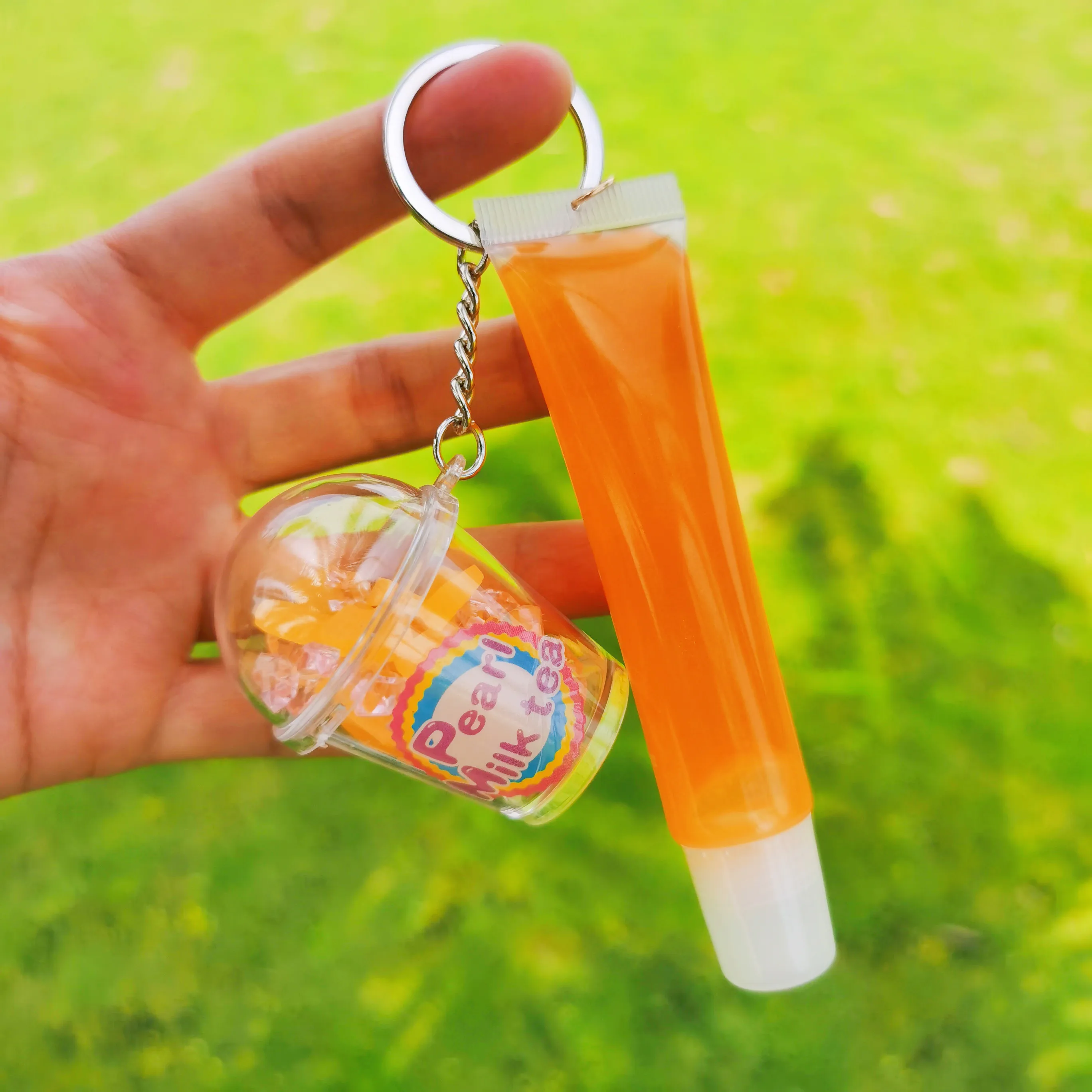 New Formula Lipgloss Base Liquid Acrylic Keychain Make My Own Key Chain Cosmetics Up Lipstick Wholesale Lip Gloss