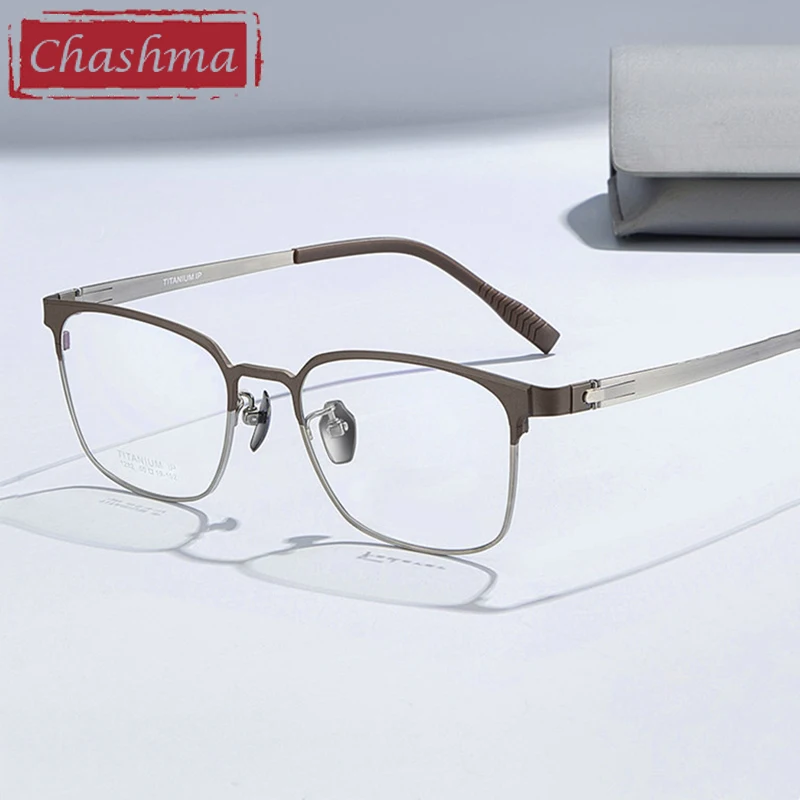 

Очки по рецепту Chashma, мужские титановые легкие тонкие дизайнерские оправы для очков для оптических рецептов, фотохромные прогрессивные линзы