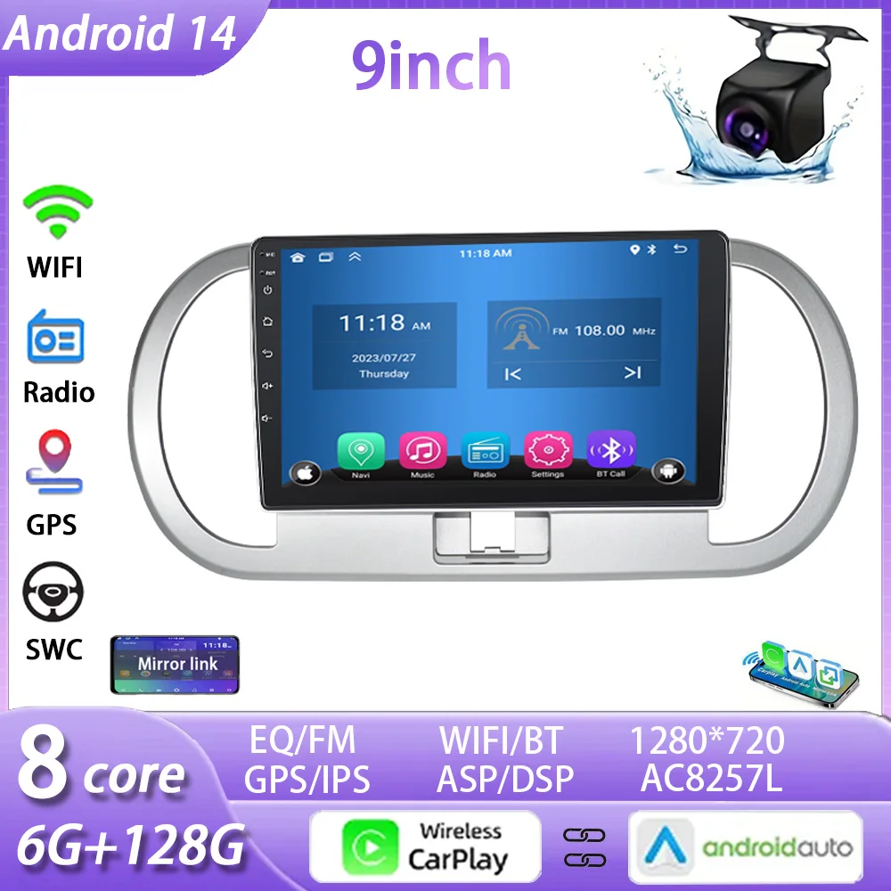 

9 Inch Android Car Radio for 2006-2011 Nissan MOCO Carplay MP5 Multimedia Player GPS Navigation DSP EQ BT 4G 5G