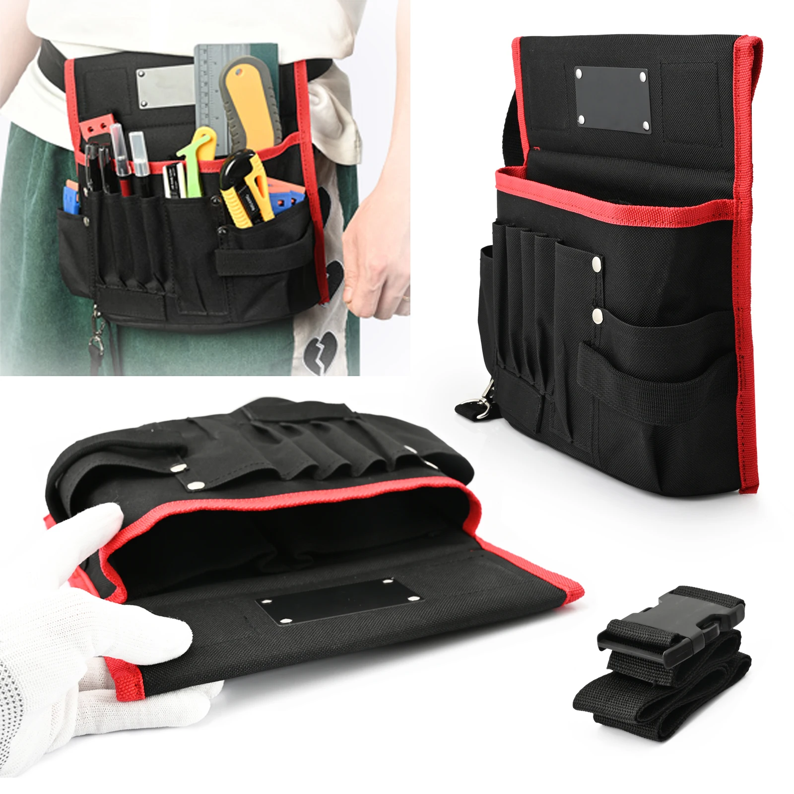 

EHDIS Car Wrap Tool Bag Oxford Cloth Utility Pouch Waterproof Waist Belt Bag Carbon Vinyl Film Window Tinting Scraper Holder