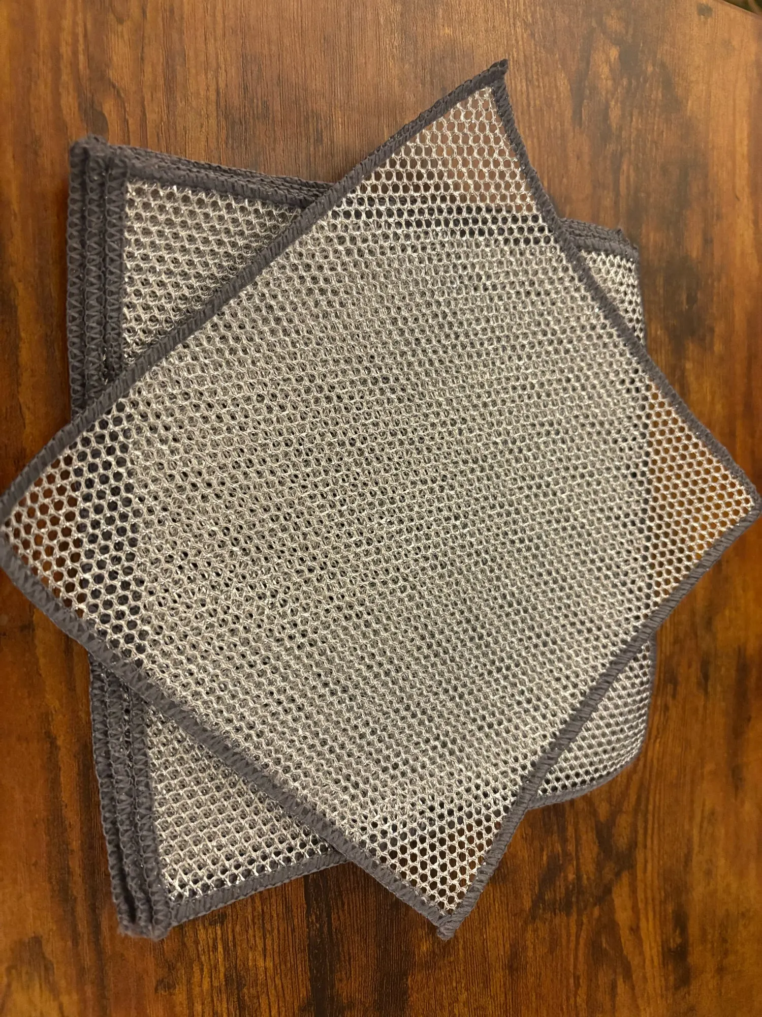 20/5pcs Thickened Steel Wire Cleaning Cloth Non-Scratch Double-layer Iron Microfiber Mesh Dishrag Washing Pot Rags Kitchen Towel photo review