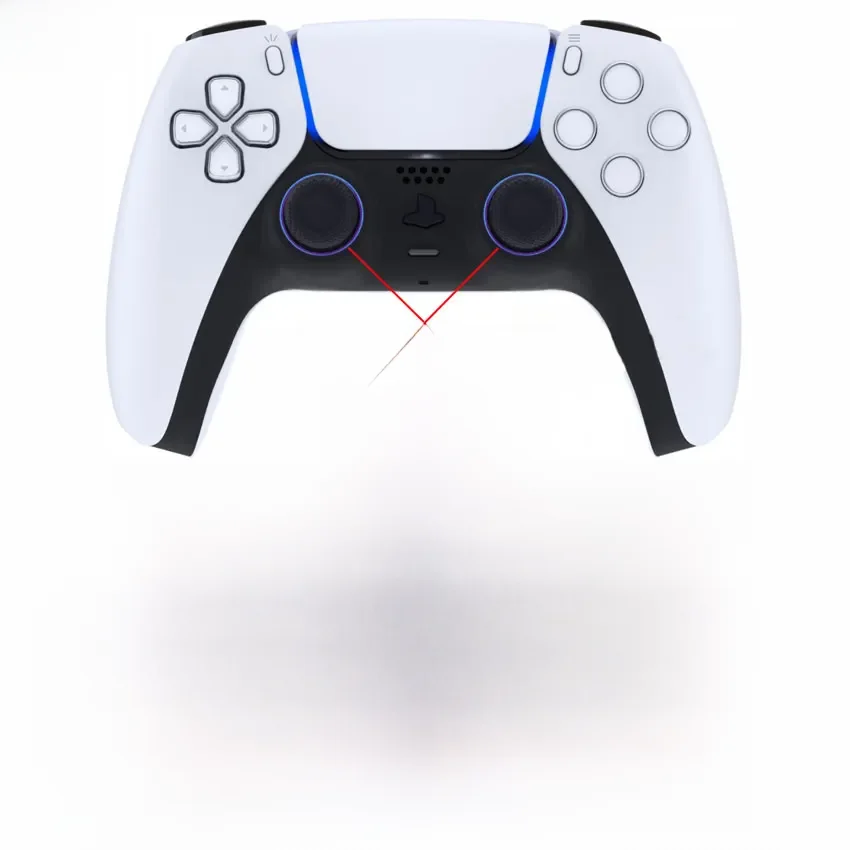 JCD 2 Stück Ersatz-Zubehör Chrom-Daumenstick-Akzentringe für PlayStation 5 DualSense 5 PS5 Controller