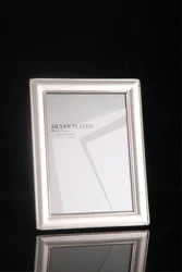 Vintage Silver Plated Metal Photo Frame with European Flair