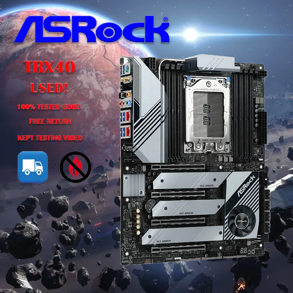 ASRock Motherboard TRX40 Creator AMD Ryzen Threadripper sTRX4 TRX40 Max 256GB DR4 ATX