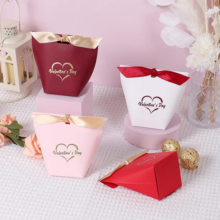 Valentine's Day Treat Gift Boxes Love Heart Shaped Present Cookies Candy Chocolate Desserts es for Wedding Party Decor Supplies