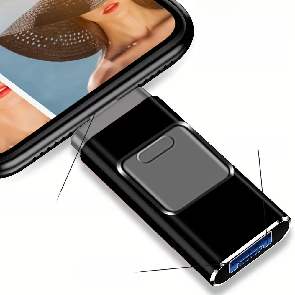 Pamięć USB OTG 512GB Szybki Dysk Flash 256GB 128GB Zewnętrzny Dysk Pamięci Pen Drive do iPhone'a Androida PC Kopiowanie Zdjęć Filmów Plików — 2