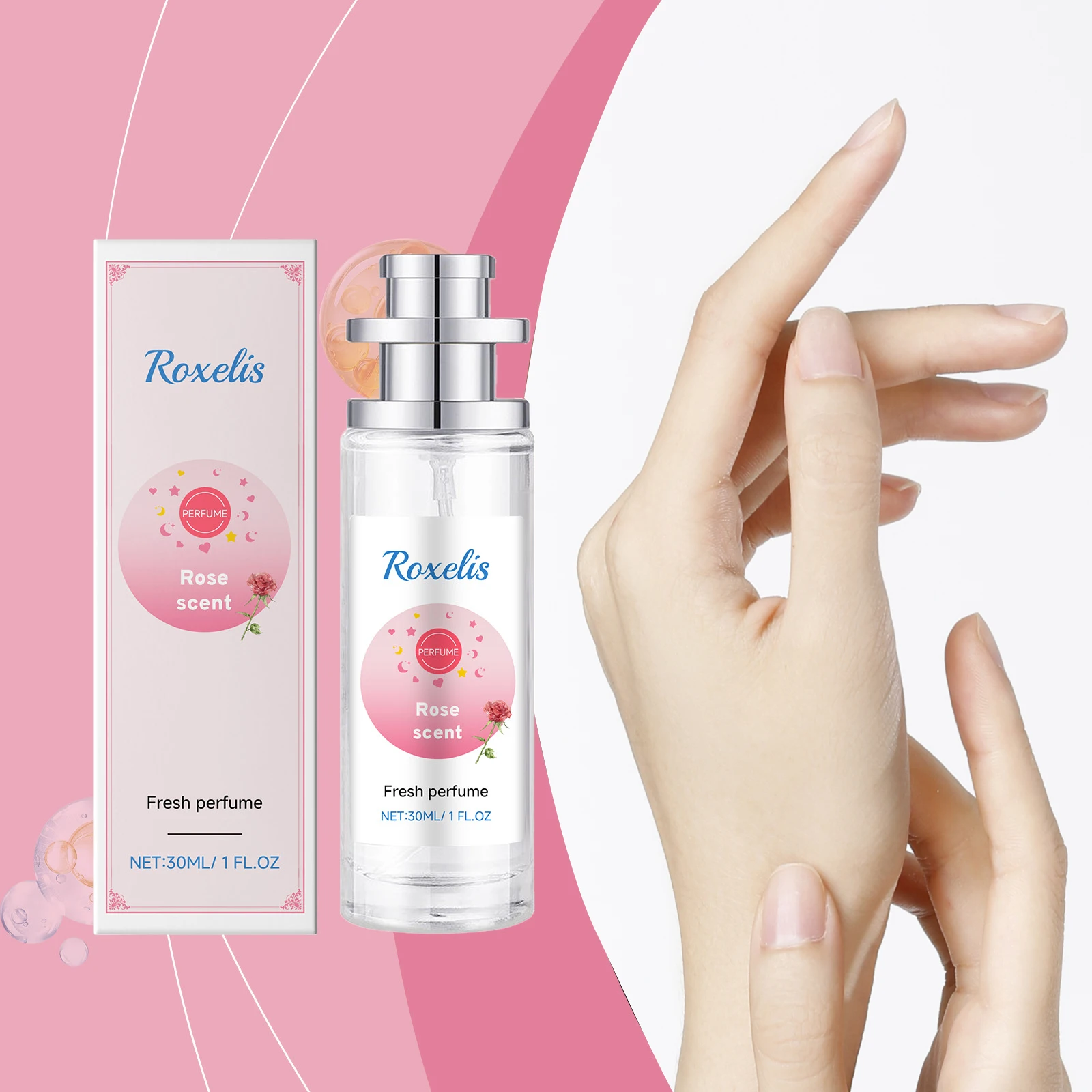 

Roxelis 30 мл духи с розой и пагодой, стойкий легкий аромат, секретный роскошный шарм, элегантный аромат для свиданий, привлекающий освежитель духи для тела
