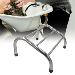 Stainless Steel Footrest for Barbers Hairdressing Chair Beauty Equipment Sturdy with Nonslip Foot Pads Barber Chair Foot Rest