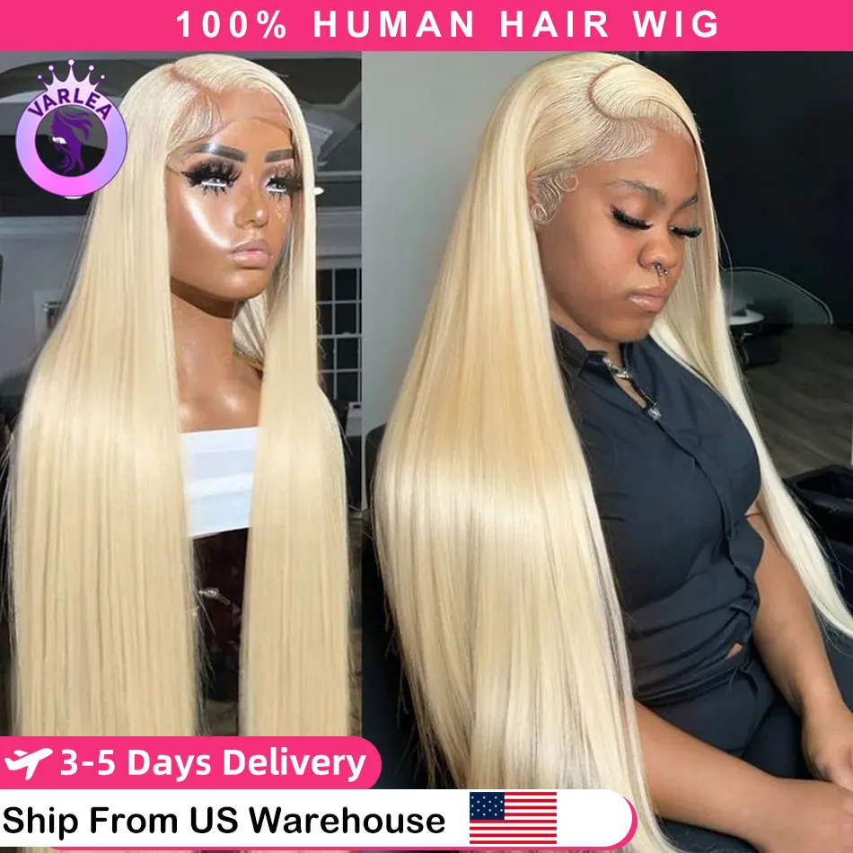 Blonde 613 Straight Hd Lace Front Wig Human Hair 13x4 13x6  Lace Front Wig Pre Plucked 180% Density Blonde 613 Human Hair Wigs