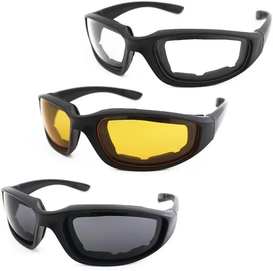 AliExpress Yellow Lens Sunglassese For Driving Anti-UV Motorcycle Riding Glasses Padding Goggles Outdoor Sports