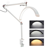 Dual-color 360 ° Rotation Desktop LED Light Half-moon Fill Light 3000K-6000K C-clamp For Beauty Salon Nail & Eyebrow cocktail