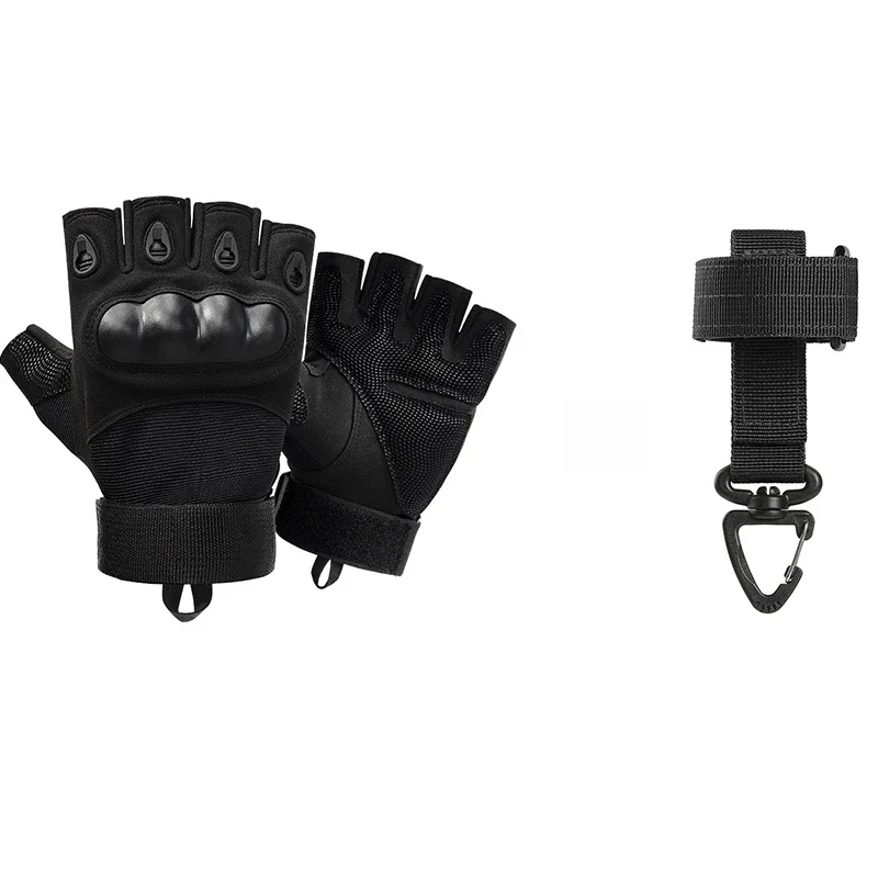 AliExpress NONE 2 pcs Half Finger Men's Gloves Outdoor Tactical Gloves Sports Shooting Hunting Airsoft Motorcycle Cycling Gloves