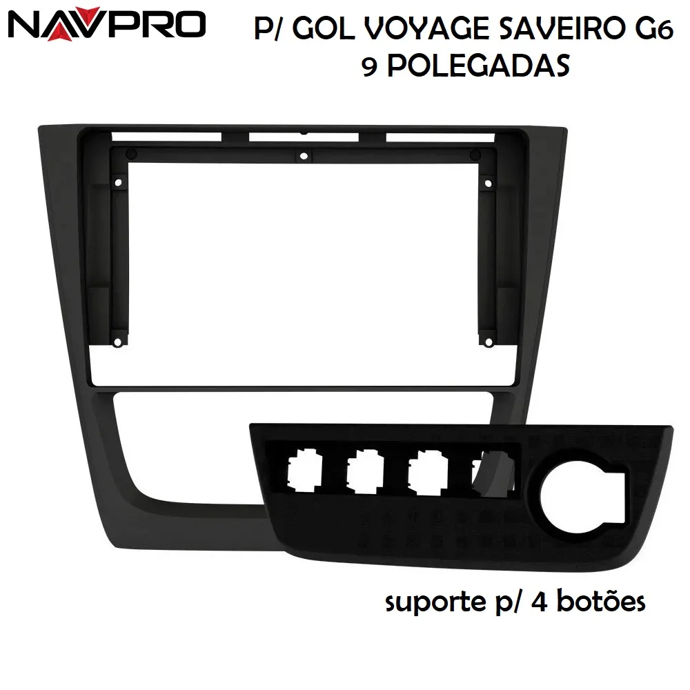 For VW GOL VOYAGE SAVEIRO G6 2012-2016 Frame and connecting cables for installation of multimedia center 9 