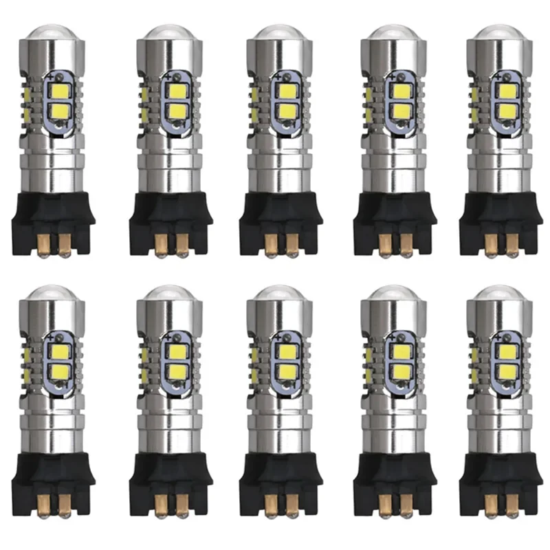 2X PW24W PWY24W Led Car Turn Signal Light Canbus No Error Yellow Amber 2323 10SMD Bulbs DRL Lamp Daytime Running Light 12V White