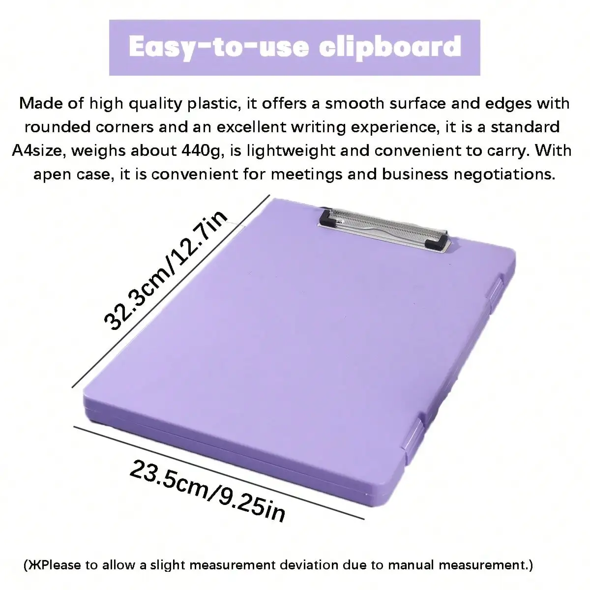 2PCS Premium Plastic A4 File Organizer Binder - Secure Lock & Safety Seal, Heavy-Duty Rectangular Design