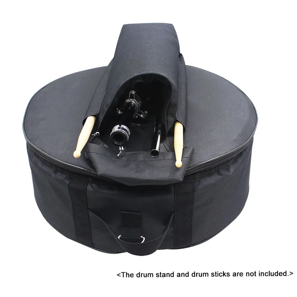 Portable Snare Drum Backpack 14 Inch Snare Drum Hand Bag Case with Shoulder Strap Adjustable Outside Pockets Snare Accessories