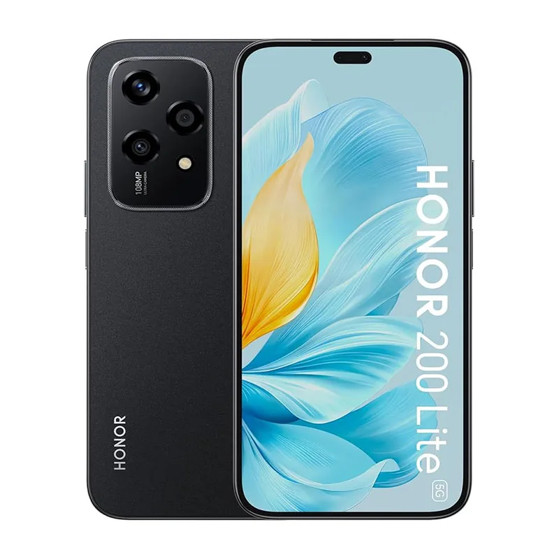 Version ue HONOR 200 Lite 5G Smartphone MediaTek Dimensity 6080 108MP caméra 4500mAh batterie 6.7 "AMOLED affichage NFC sans chargeur