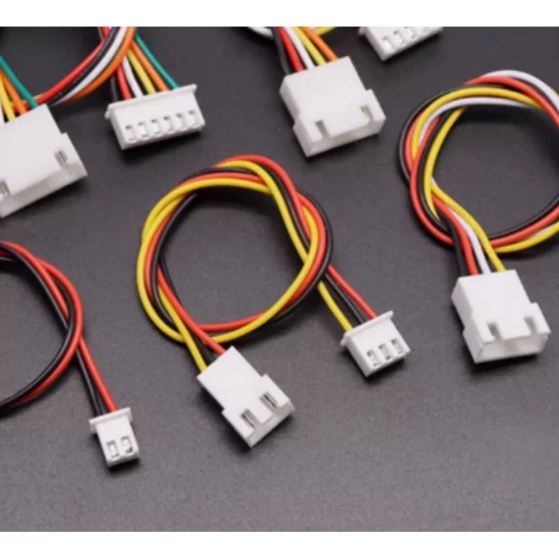 Rallonge XH2.54, Connecteur Mâle à Femelle, avec Câble de 10/20/30cm, 26AWG, 2/3/4/5/6p XH, 2.54mm, 5 Pièces
