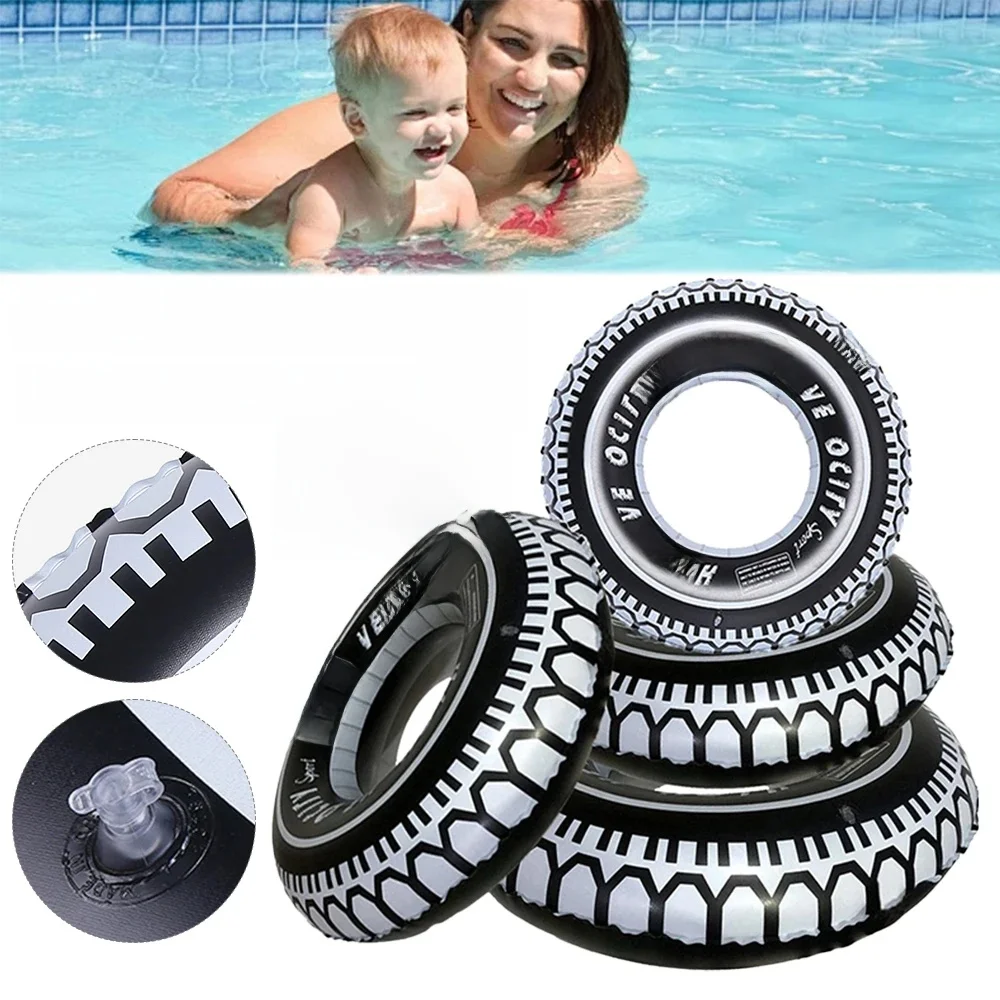 Tube de flotteur de natation pour pneus de voiture, anneaux flottants de piscine en PVC, anneaux de natation gonflables étanches, anneaux de piscine épais pour la natation