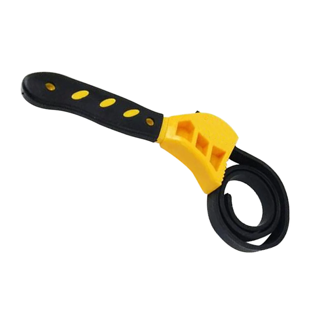 1/2 Pcs Rubber Strap Wrench Filter Strap Wrench Versatile Adjustable for Mechanics Plumbers Tractors Glue Joints PVC Junctions