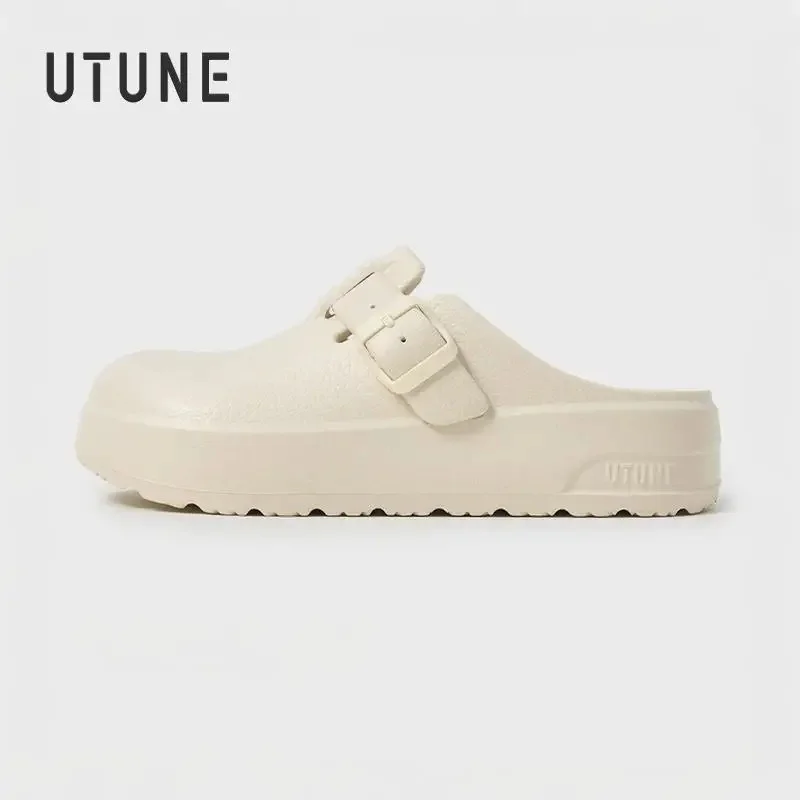 

UTUNE Women's 4CM High-Platform EVA Clogs Shoes Lightweight Waterproof Non-Slip Indoor/Outdoor Slippers Summer Beach Sandals