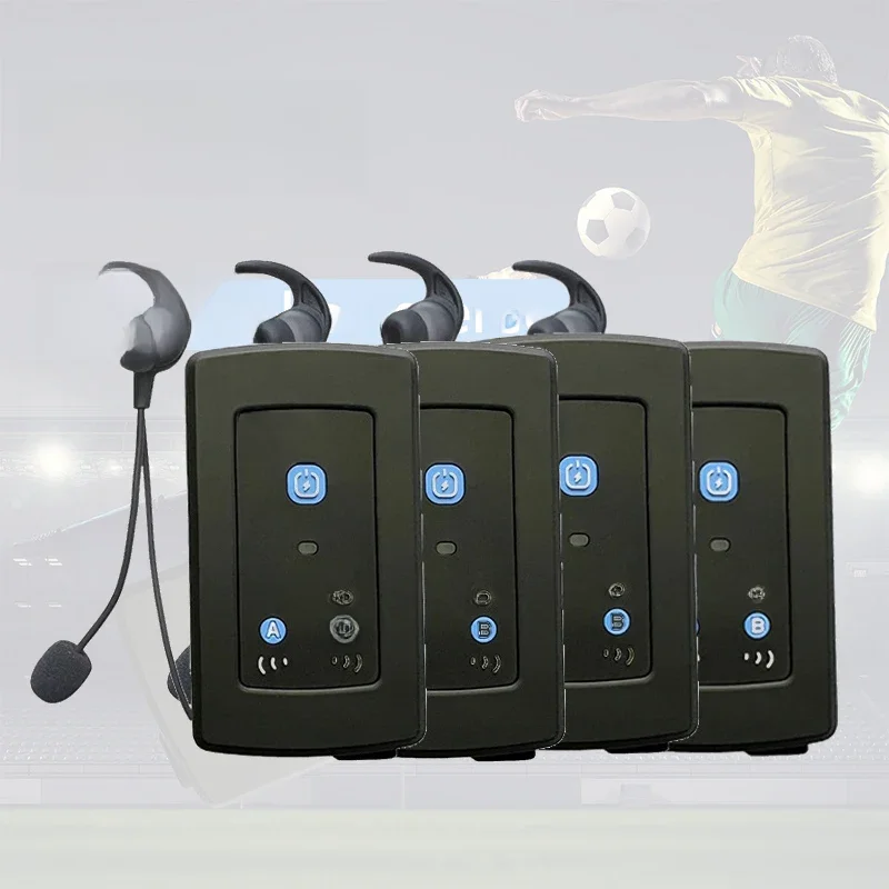 GOREF Fußball-Schiedsrichter-Intercom-Headset, 1200 m, Vollduplex, Bluetooth 5.1, Motorrad-Interphone, kabelloser Kommunikator, wie FBIM