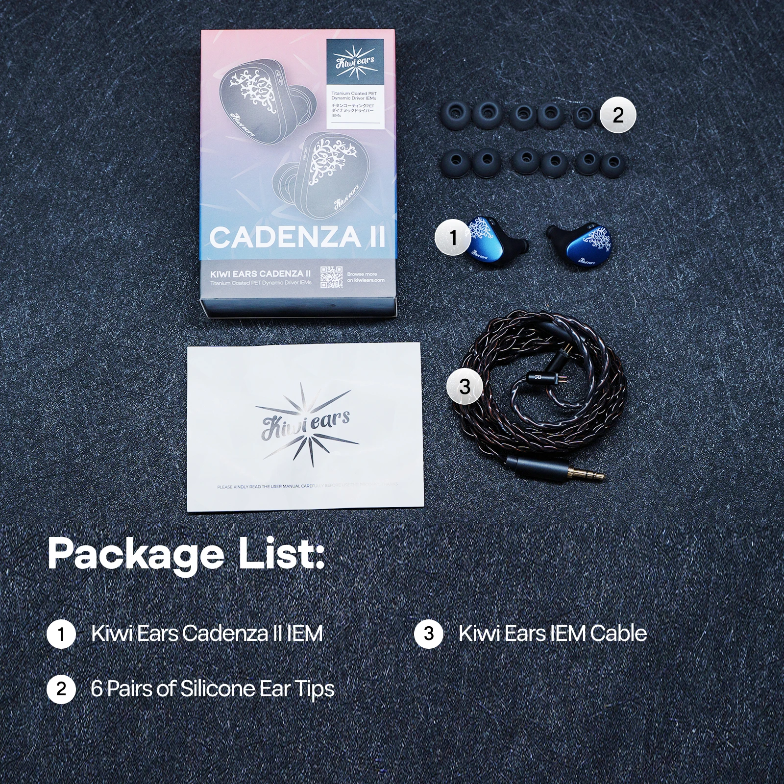 Linsoul Kiwi Ears Cadenza II IEM 10mm Titanium DD z KARS 2.0 Premium Construction Słuchawki Hi-Fi — zdjęcie produktu 6