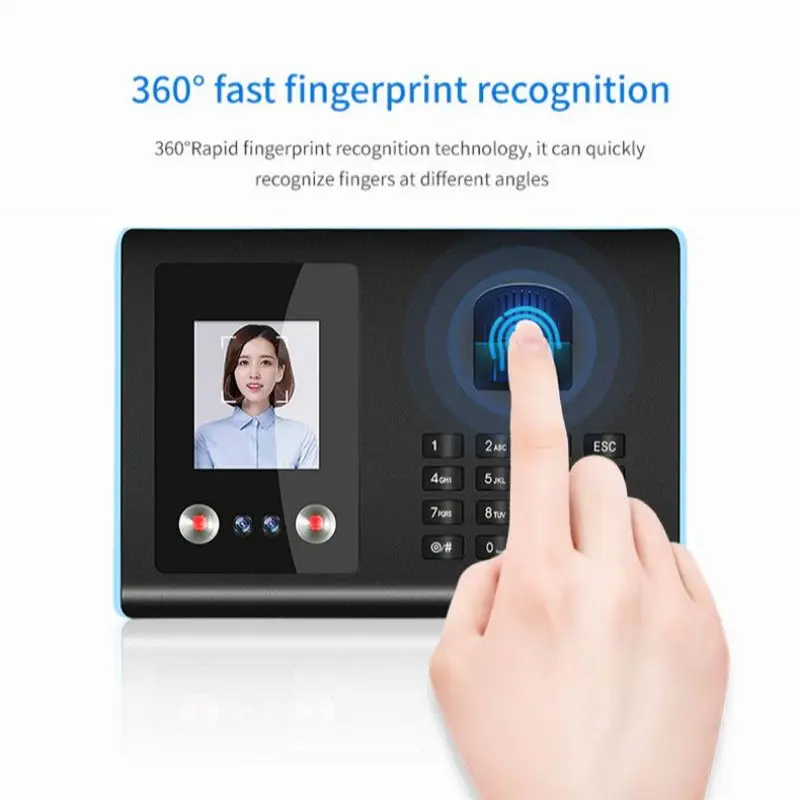 FA01 Attendance Machine Face Recognition Device Employee Fingerprint Check-in Facial Recognition All-in-one Apparatus Equipment