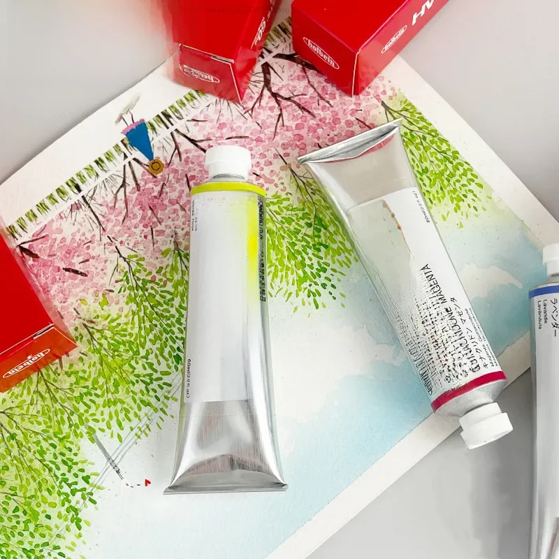 Holbein Oryginalna farba akwarelowa klasy artystycznej 60 ml Duża tuba z przezroczystym akwarelowym materiałem malarskim dla artystów — zdjęcie produktu 7