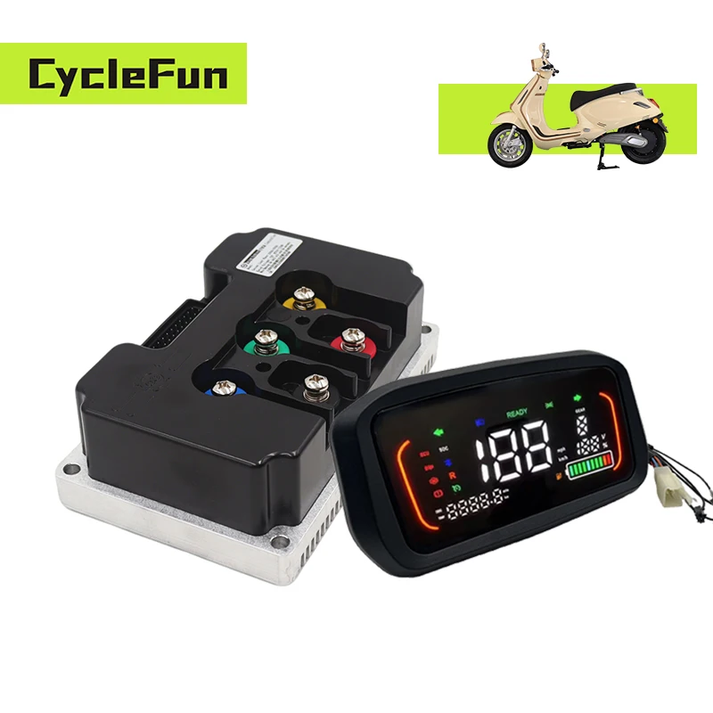 

84V DC 340A ND84680 V2 Peak 100A BLDC Controller FarDriver With N7 Speedometer Display Electric Scooter Conversion Accessories