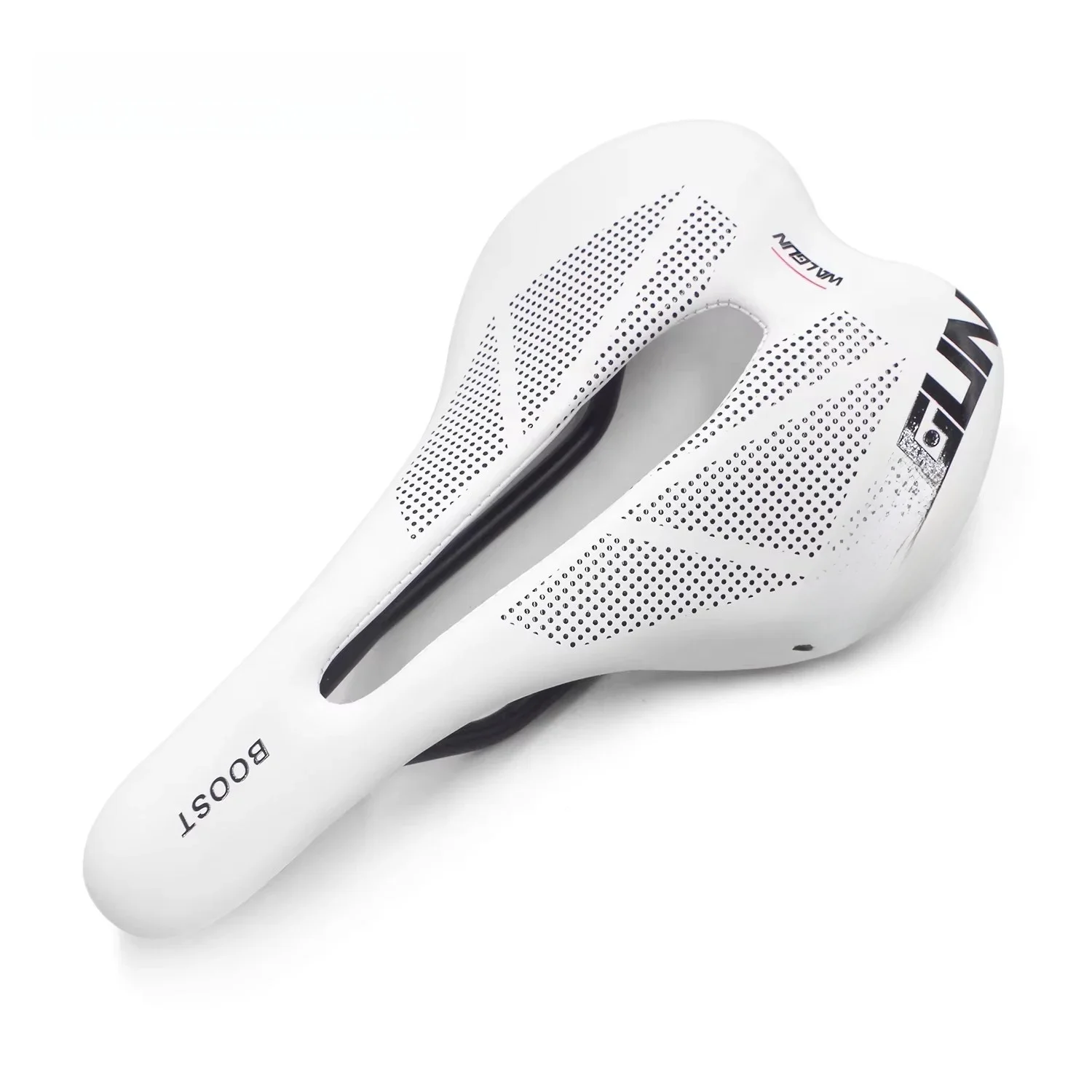 AliExpress NONE Walgun Bicycle Saddle MTB Road Bike Seats 250*148mm Black White Saddle for Men Women Riding Round Rail Bicycle Accessories
