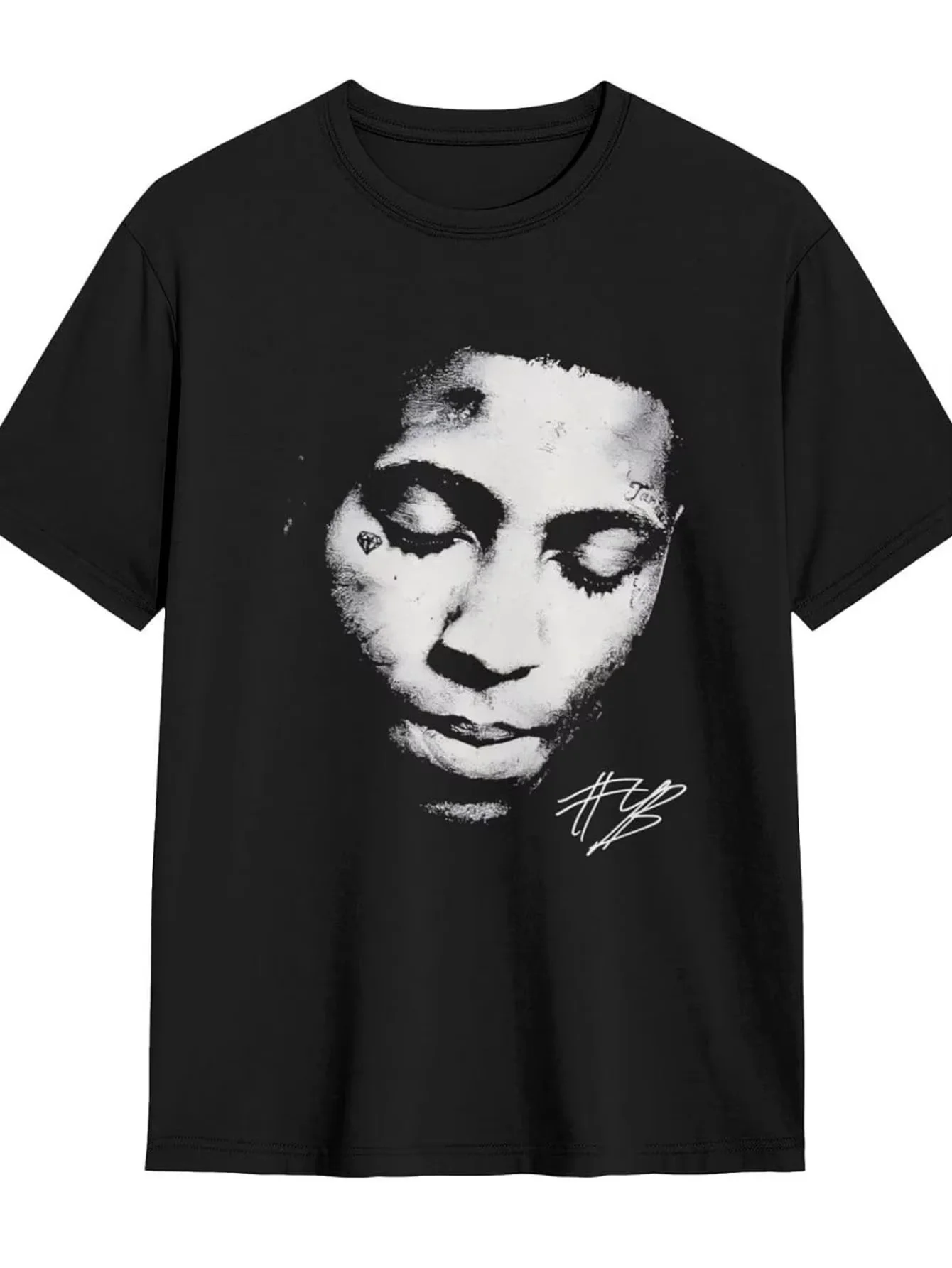 2026 Summer New Products Youngboys 2025 Music Tour T-Shirt for Men - Official Artist Logo And Signature Portrait Print, 100% Black Tee with Signature Chain Accent, Casual Concert Merchandise And Casual Attire (Machine Washable)