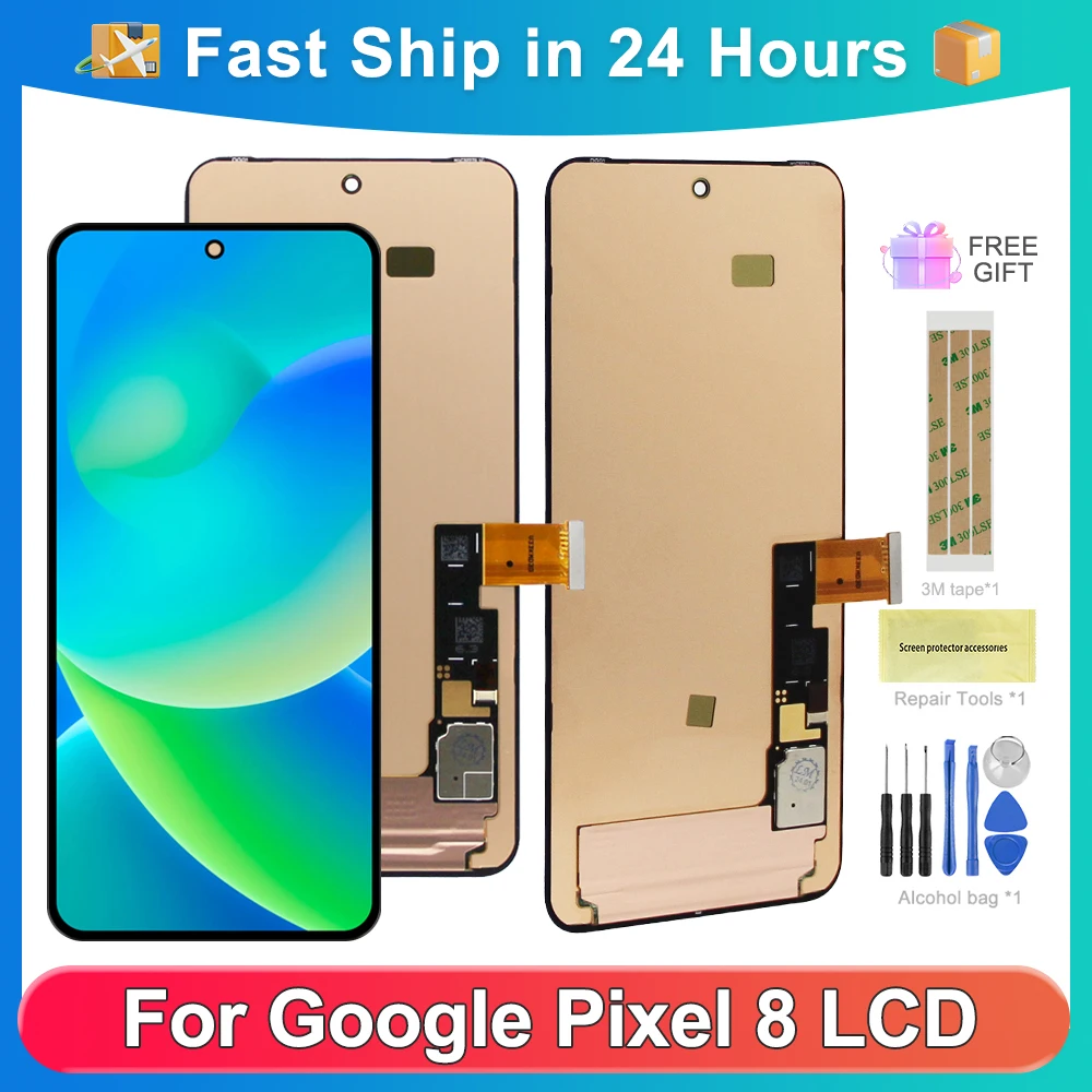 

For Google Pixel 8 For AMOLED 6.2''Google Pixel 8 GKWS6 G9BQD GPJ41 LCD Display Touch Screen Digitizer Assembly Replacement