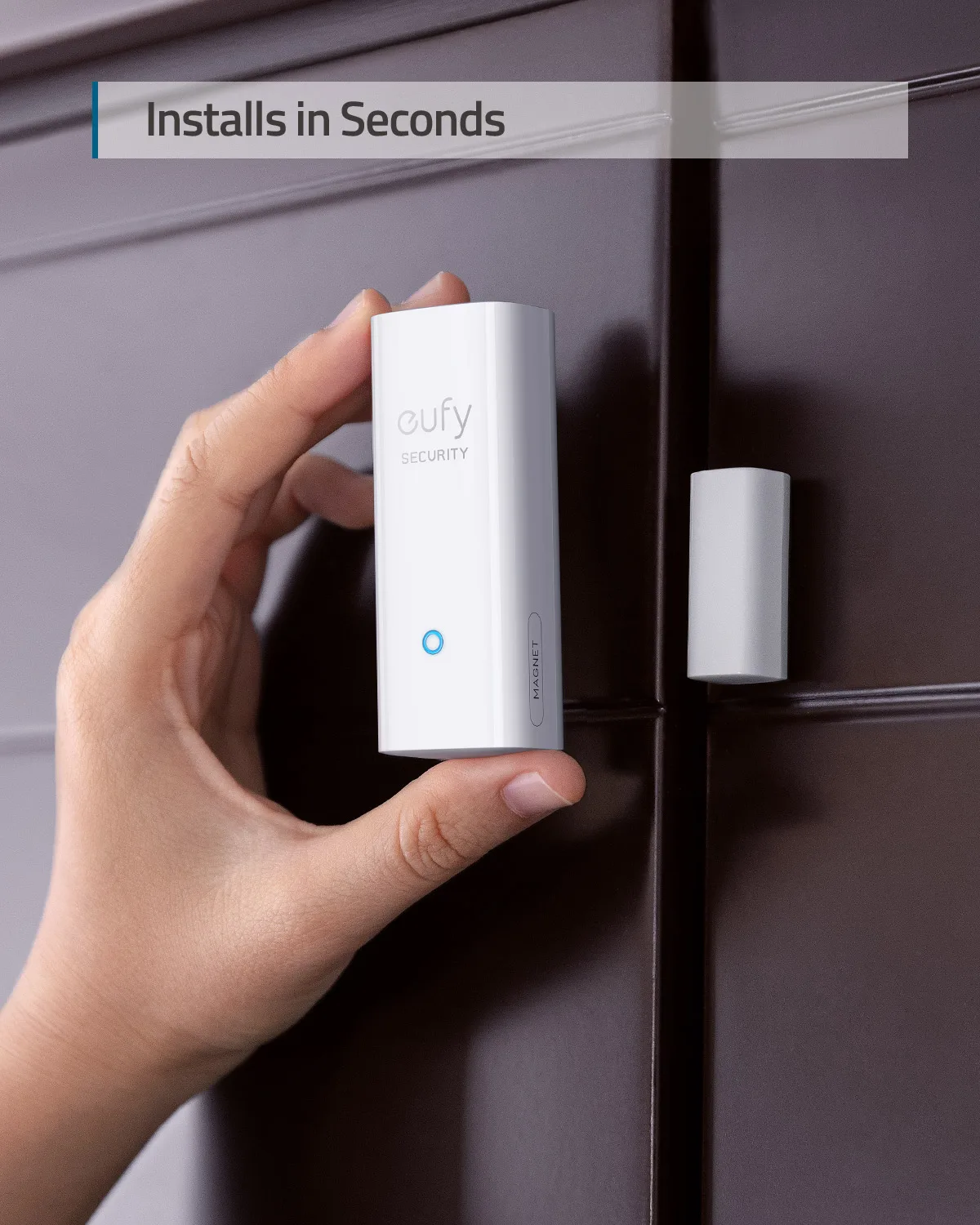 eufy Security Front Door Sensor Detects Smart Home Windows Transmits Alarm Triggers 24/7 Protection Service Requires homebase