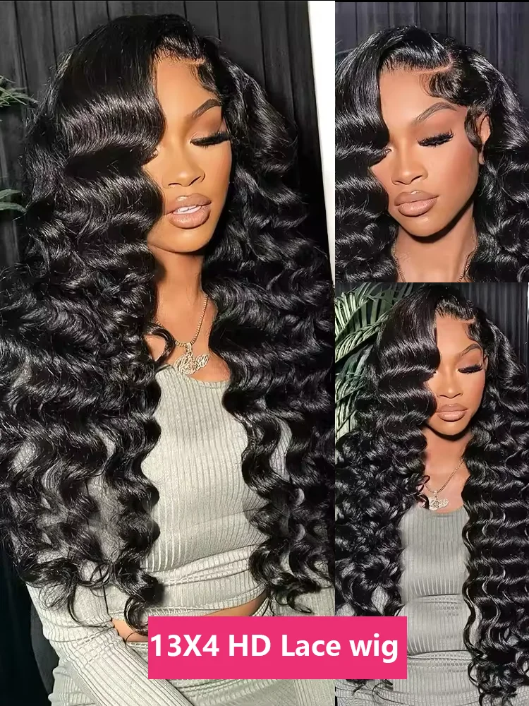 Pelucas de cabello humano 100% con encaje Frontal 13x6 5x5 de onda profunda de 38 pulgadas, peluca Frontal de encaje Remy de 250% de densidad prearrancada para mujeres negras