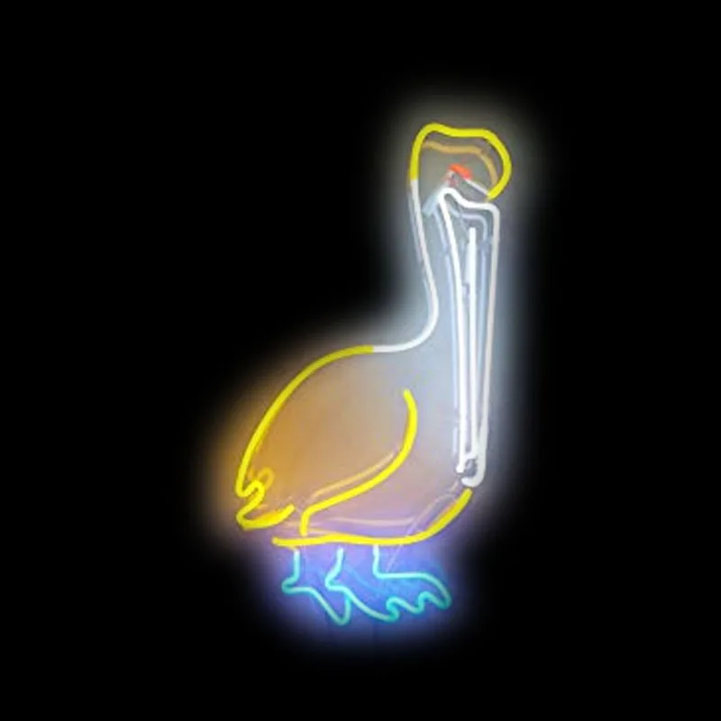 

Pelican Bird Real Glass Neon Sign For Bedroom Garage Bar Man Cave Room Home Decor Personlised Handmade Artwork Visual Art Wall