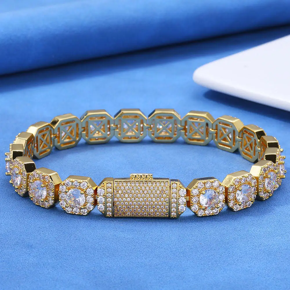 

Luxury Radiance Gold-Plated Crystal Bracelet