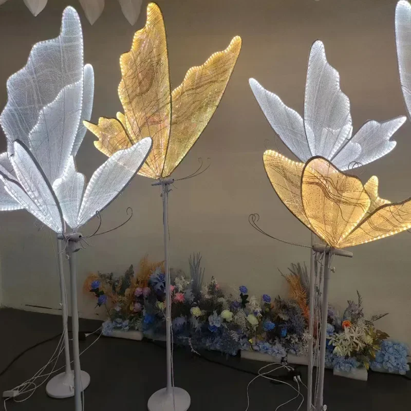 60/80/100cm bruiloft vlinder vloerlamp creatieve vlinder plafondlamp vlinder hangende decoratie prop voor bruiloft Kerstmis - afbeelding 2