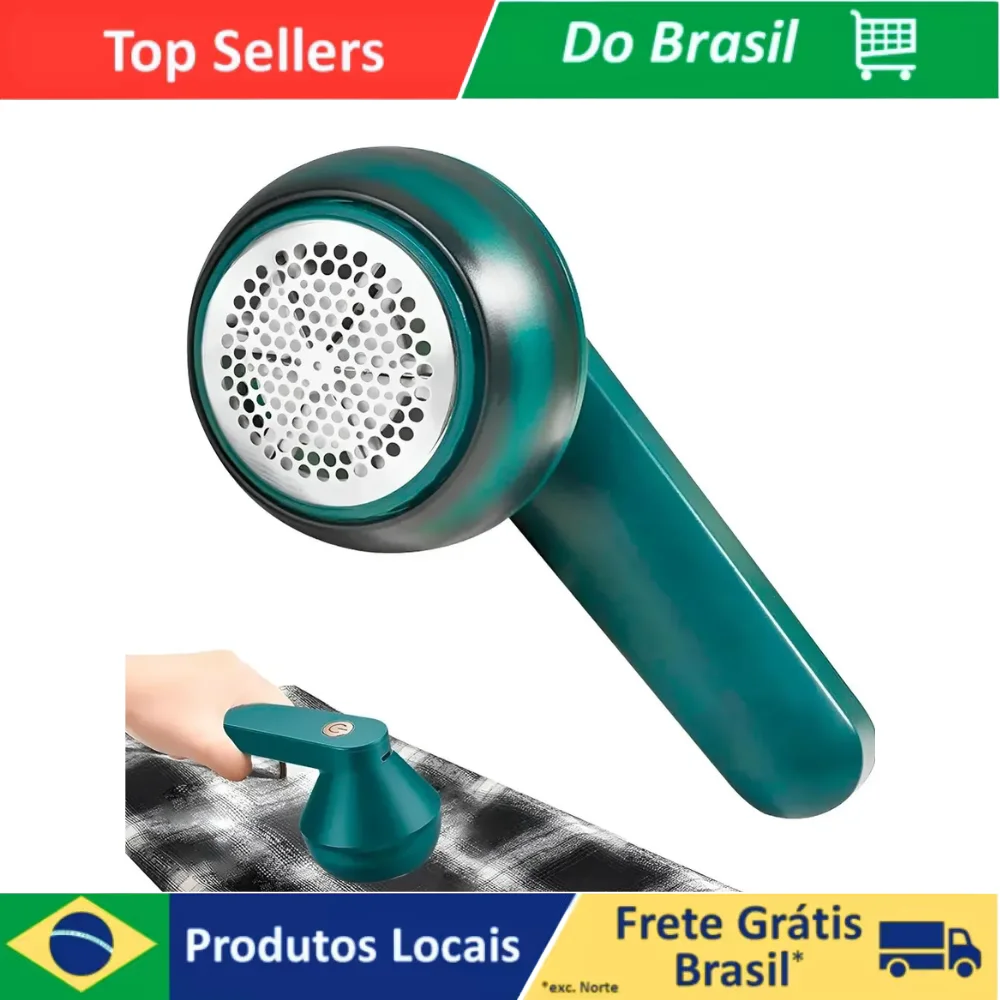 Removedor de Fiapos Portátil Papa Bolinha Elétrico Recarregável para Tecidos e Roupas