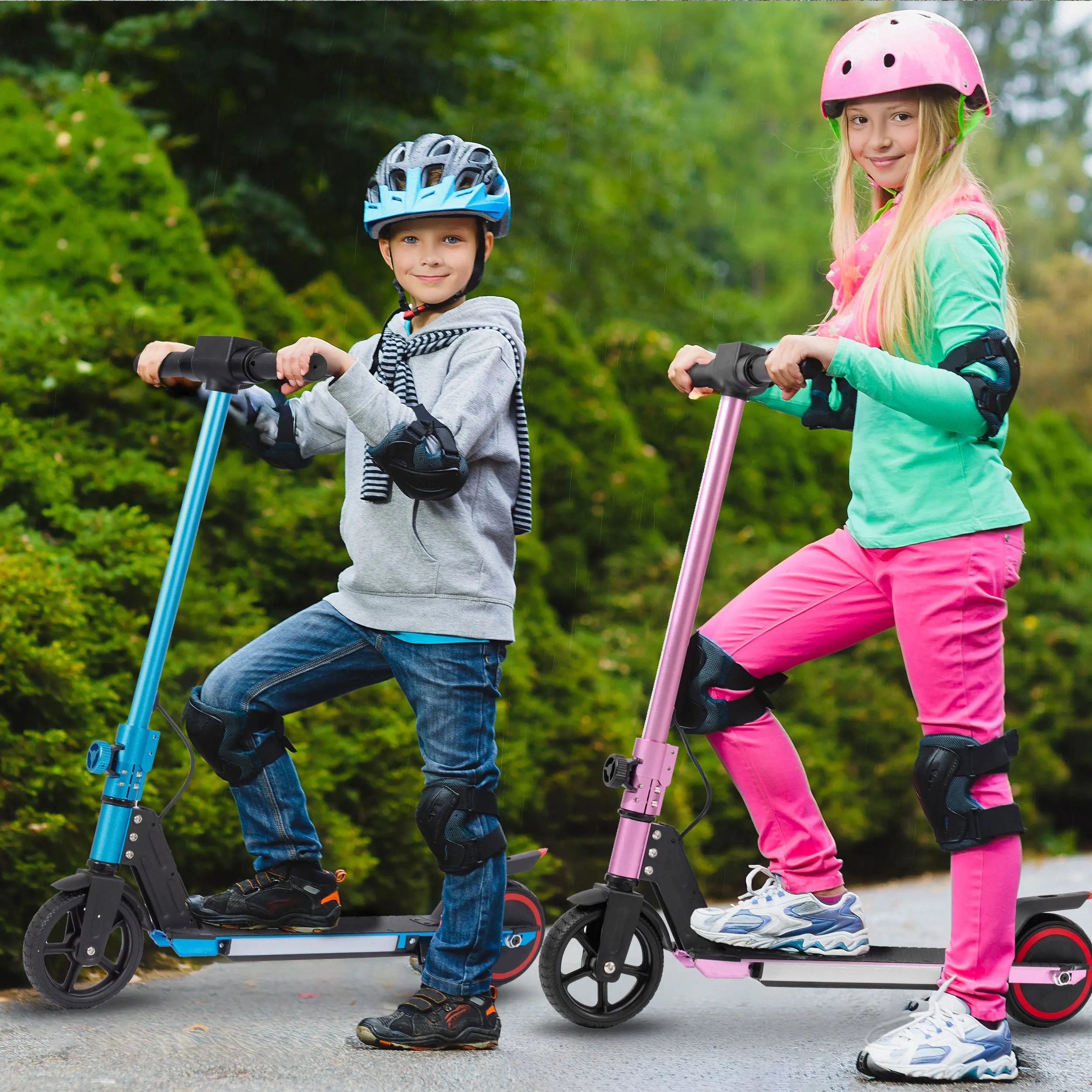 Sinaopus Klappbarer Elektroroller für Kinder, 150W Motor, LED-Display, Blinklichter, Leichter E-Scooter für Kinder von 6–12 Jahren, Sicheres Fahren bis 12 km/h
